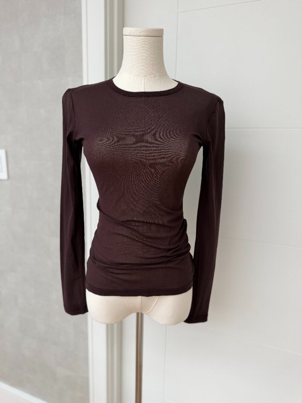 Judith & Charles Sheer Long-Sleeve Mesh Top